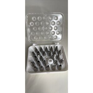 Ateco 26 Pc ALL Stainless Steel Piping Decorating Set 25 Tips 1 Coupler 1 Case